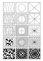 Vorschau - Mal- und Bastelvorlagen - Zeichenanleitungen: OP-Art, Teil 1, Schritt für Schritt - Seite 3