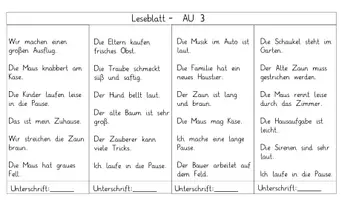 Vorschau - Arbeitsblätter - differenzierte Leseblätter Au/au - Seite 2