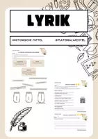 Vorschau - Arbeitsblätter - Gedichtanalyse- Rhetorische Mittel - Deckblatt