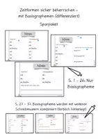Vorschau - Arbeitsblätter - Sparpaket: Zeitformen mit Basisgraphemen - Deckblatt