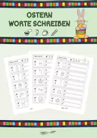 Vorschau - Stationenlernen - Osterliche Worte schreiben (1. Klasse: Strategie Silben schwingen) - Deckblatt