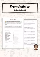 Vorschau - Arbeitsblätter - Fremdwörter kennen und verwenden - Arbeitsblatt - Deckblatt