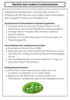 Vorschau - Merkblätter - Moderne Evolutionstheorien: Vergleich, Evolution, Mutation, Selektion - Seite 2