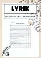 Vorschau - Arbeitsblätter - Aufbau Gedichtanalyse, lyrisches Ich - Deckblatt