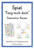 Vorschau - Spiele - Spiel "Fang mich doch" zu geometrischen Körpern - Deckblatt