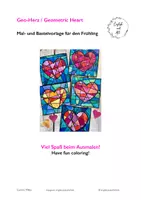 Vorschau - Mal- und Bastelvorlagen - Herz-Heart - Deckblatt