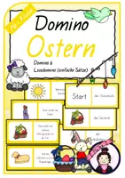 Vorschau - Stationenlernen - Domino & Lesedomino OSTERN | Leseübungen - Deckblatt