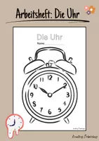 Vorschau - Arbeitsblätter - Übungsheft/Arbeitsheft: Die Uhr - Deckblatt