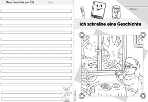 Vorschau - Arbeitsblätter - Faltheft: Geschichte zum Bild schreiben "November" (1-4.Klasse) - Seite 3