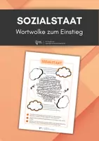 Vorschau - Arbeitsblätter - Sozialstaat: Wortwolke (kostenloser Einstieg) - Deckblatt