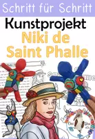 Vorschau - Stundenentwürfe - Kunstprojekt - Niki de Saint Phalle - Nana aus Pappmaschee (Pappmaché) - Schritt für Schritt mit Smartboard Anleitung - Deckblatt