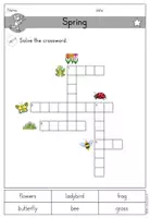 Vorschau - Arbeitsblätter - Spring (Frühling) Arbeitsblatt Kreuzworträtsel differenziert Englisch - Seite 2