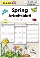 Vorschau - Arbeitsblätter - Spring (Frühling) Arbeitsblatt Leseverstehen differenziert Englisch - Deckblatt