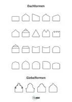 Vorschau - Mal- und Bastelvorlagen - Architektur im Kunstunterricht - Dächer und Giebel entdecken - Seite 1