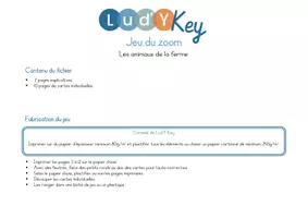 Aperçu - Jeux - Le jeu du zoom des animaux de la ferme - Page 1