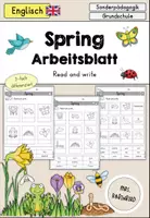Vorschau - Arbeitsblätter - Spring (Frühling) Arbeitsblatt Read and write differenziert Englisch - Deckblatt