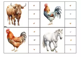 Aperçu - Apprentissages en autonomie - Les cartes à pince zoom sur les animaux de la ferme - Page 3