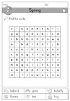 Vorschau - Arbeitsblätter - Spring (Frühling) Arbeitsblatt Suchsel differenziert Englisch - Seite 3