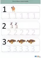 Aperçu - Apprentissages en autonomie - Les fiches d'écriture des animaux de la ferme - Page 3