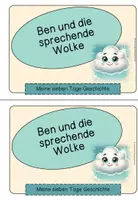 Vorschau - Aufgabenkarten - 7 Tage Geschichte zum Lesen "Ben und die sprechende Wolke" - Seite 1