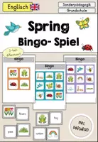 Vorschau - Spiele - Spring (Frühling) Bingo Spiel differenziert Englisch - Deckblatt