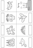 Vorschau - Arbeitsblätter - Spring (Frühling) Minibook Faltbuch Faltheft Englisch - Seite 2