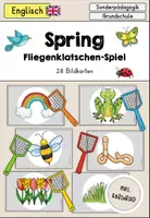 Vorschau - Spiele - Spring (Frühling, Frühblüher) Fliegenklatschenspiel Englisch - Deckblatt