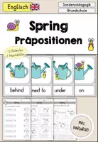 Vorschau - Arbeitsblätter - Spring (Frühling) Präpositionen Prepositions Bildkarten Arbeitsblätter Englisch - Deckblatt