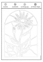 Vorschau - Mal- und Bastelvorlagen - Sommer Fensterbild Blumen Stained Glass - Seite 3
