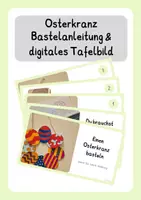 Vorschau - Mal- und Bastelvorlagen - Osterkranz - Bastelanleitung und digitales Tafelbild - Deckblatt