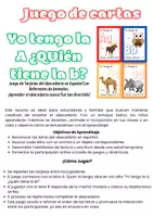 Vista previa - Decoración del aula - Juego de cartas / yo tengo la a ¿quién tiene la b? - Portada