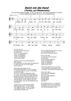 Vorschau - Anderer Materialtyp - LIED Reich mir die Hand (Kanon Tschüs auf Wiedersehn) - ABSCHIEDSLIED SCHLUSSLIED TSCHÜSLIED - Seite 1