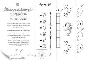 Vorschau - Arbeitsblätter - Überraschungsaufgaben "Verliebte Zahlen": Mathematik Klasse 1 | Anfangsunterricht - Seite 2