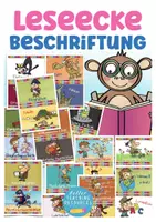 Vorschau - Poster - Leseecke Schilder Beschriftung für die Bibliothek in der Grundschule - Deckblatt