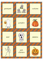 anteprima - Flashcard - Halloween Matching Pairs Game / Gioco di memoria (inglese) - Pagina 3