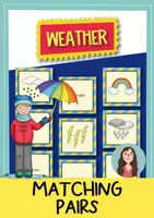 anteprima - Flashcard - Weather Matching Pairs Game / Gioco di memoria (inglese) - Pagina di copertina