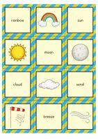 anteprima - Flashcard - Weather Matching Pairs Game / Gioco di memoria (inglese) - Pagina 1