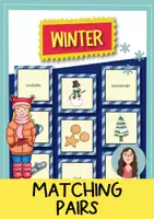 anteprima - Flashcard - Winter Matching Pairs Game / Gioco di memoria (inglese) - Pagina di copertina