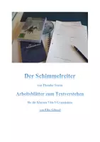 Vorschau - Arbeitsblätter - Deutsch Lektüren: Arbeitsblätter zu: "Der Schimmelreiter" - Deckblatt