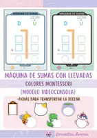 Vista previa - Hojas de trabajo - Máquina de sumas Montessori (modelo videojuegos) - Portada