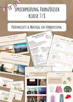 Vorschau - Prüfungsvorbereitung - Sprechprüfung Französisch - Prüfungssets und Vorbereitungsmaterial - Deckblatt