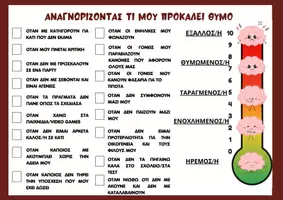 Προεπισκόπηση - Φύλλα εργασίας - Αναγνωρίζοντας τι μου προκαλεί θυμό - Σελίδα 1