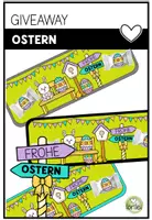 Vorschau - Präsentationen/Tafelbilder - Ostern Feriengruß - Schokolade - Giveaway Vorlage (Freebie) - Deckblatt