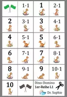 Vorschau - Spiele - Domino kleines Einmaleins 1er-Reihe Dinos - Seite 1