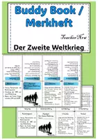 Vorschau - Merkblätter - Buddy-Book/ Merkheft/ Faltheft: Der Zweite Weltkrieg (editierbar) - Deckblatt