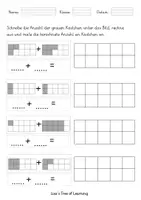 Vorschau - Arbeitsblätter - Mathematik: Addition Kästchen ausmalen im Zahlenraum 10 - Seite 3