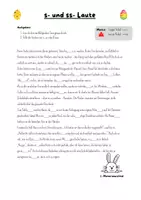 Vorschau - Arbeitsblätter - s- und ss- Laute/ dass oder das Osterspezial - Deckblatt