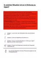 Vorschau - Arbeitsblätter - Arten von Lügen - Deckblatt