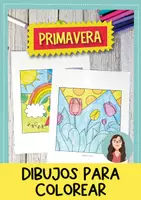 Vista previa - Manualidades / Dibujos para colorear - Primavera: 10 Dibujos para colorear (2 niveles de dificultad) - Portada