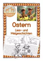 Vorschau - Arbeitsblätter - Ostern Lies- und Malgeschichten 2. Klasse - Deckblatt